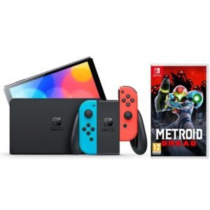 Nintendo Switch OLED Azul Neón/Rojo Neón + Metroid Dread