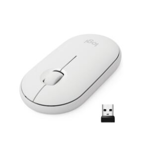Logitech Pebble M350 Ratón Óptico Inalámbrico Blanco