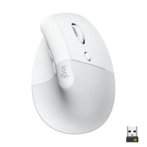 Logitech Lift Ratón Inalámbrico Vertical para Diestros 4000 DPI Blanco