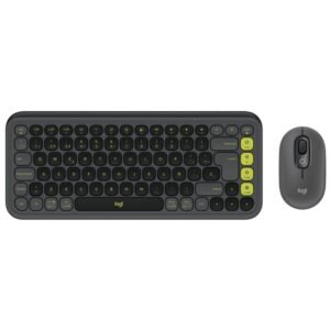 Logitech POP Icon Combo Pack Teclado + Ratón Inalámbrico Bluetooth Grafito y Verde