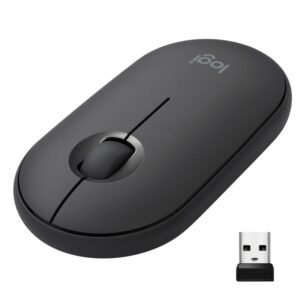 Logitech Pebble M350 Ratón Óptico Inalámbrico Grafito